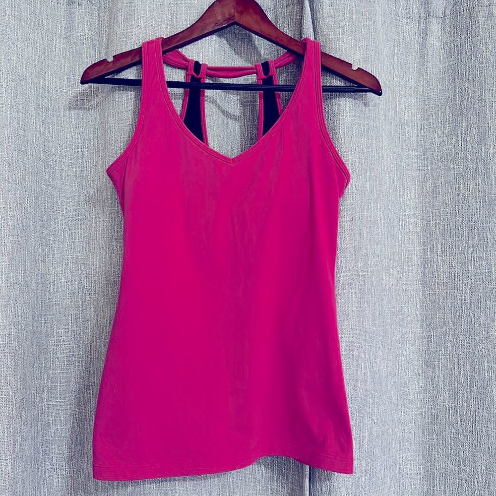 VSX Sport Pink & Black Athletic Bra Tank
